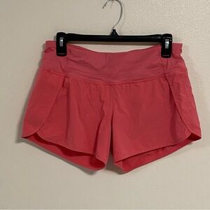Lululemon Shorts Women’s Size 6 Coral Pink Running Shorts 4 inch inseam